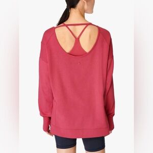 Sweaty Betty After Class Sport Split Hem Sweatshirt Tayberry French Terry